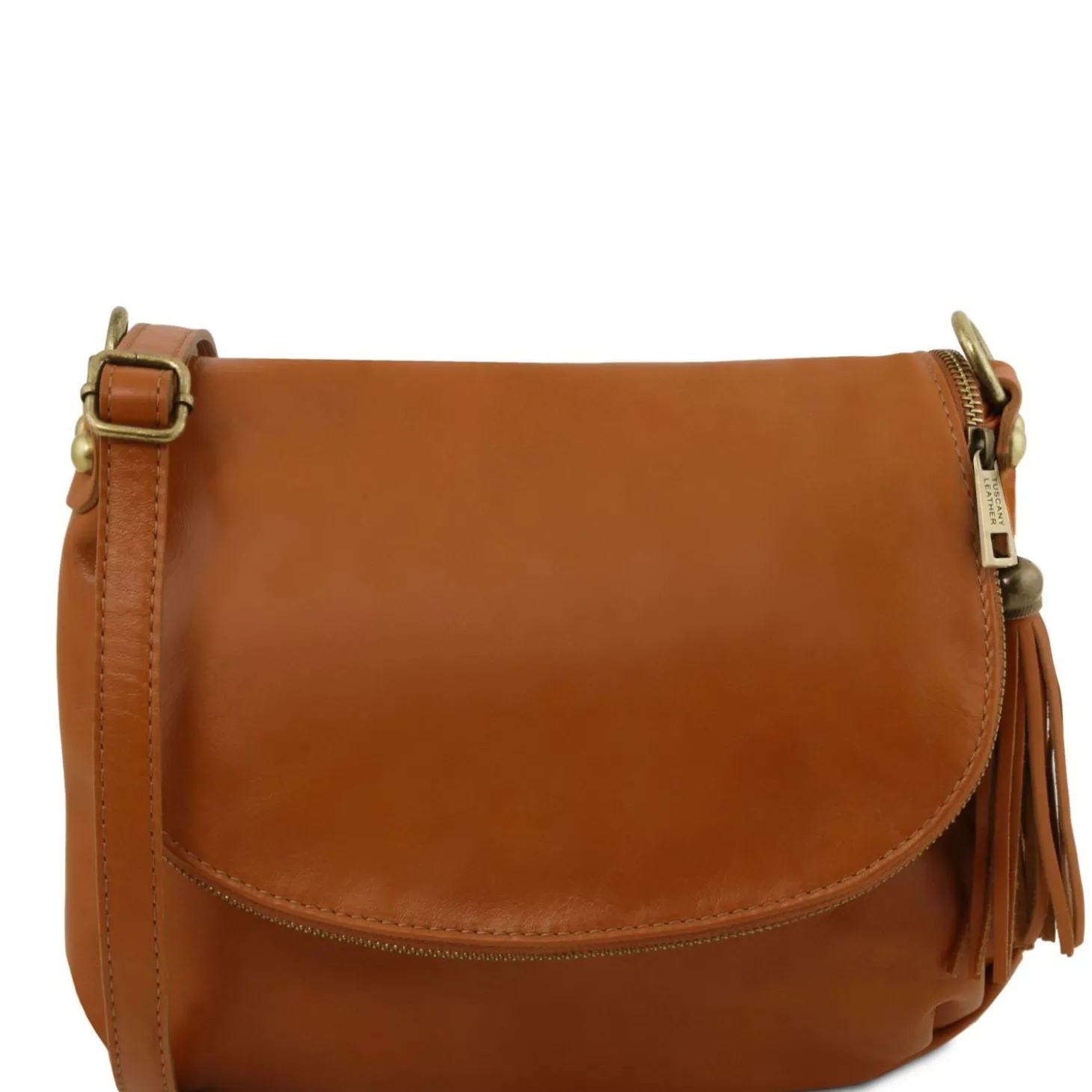 Umhängetasche aus Weichem Leder mit Quasten