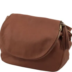 Umhängetasche aus Weichem Leder mit Quasten