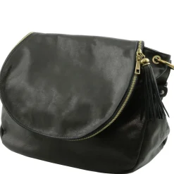 Umhängetasche aus Weichem Leder mit Quasten