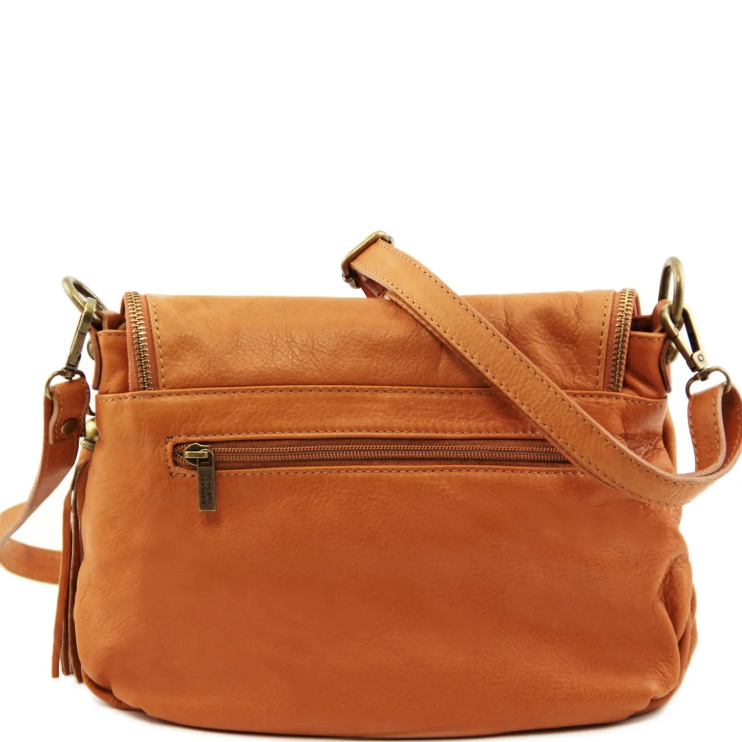 Umhängetasche aus Weichem Leder mit Quasten